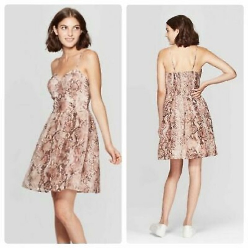 Snakeskin bustier dress